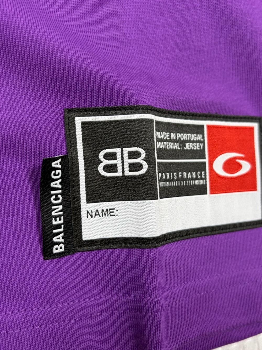 BALENCIAGA UNISEX MEDIUM OVERSIZED PURPLE 01 LOGO JERSEY T-SHIRT/TAGS EXCELLENT - Picture 2 of 8
